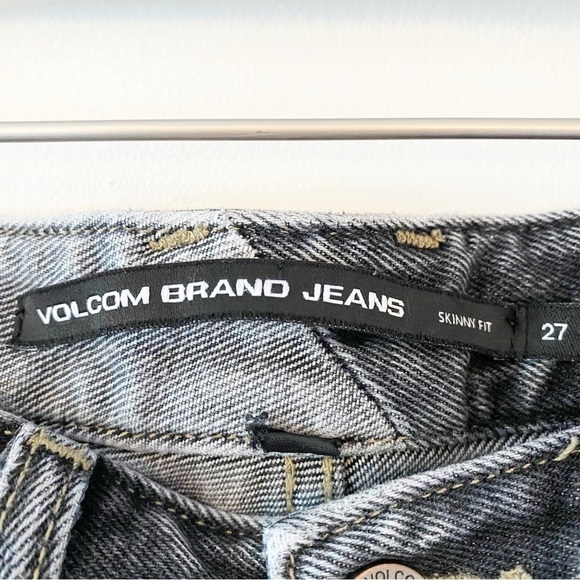 VOLCOM Super Stoned Slim Fit Distressed Jeans Button Fly Skater - Picture 4 of 10